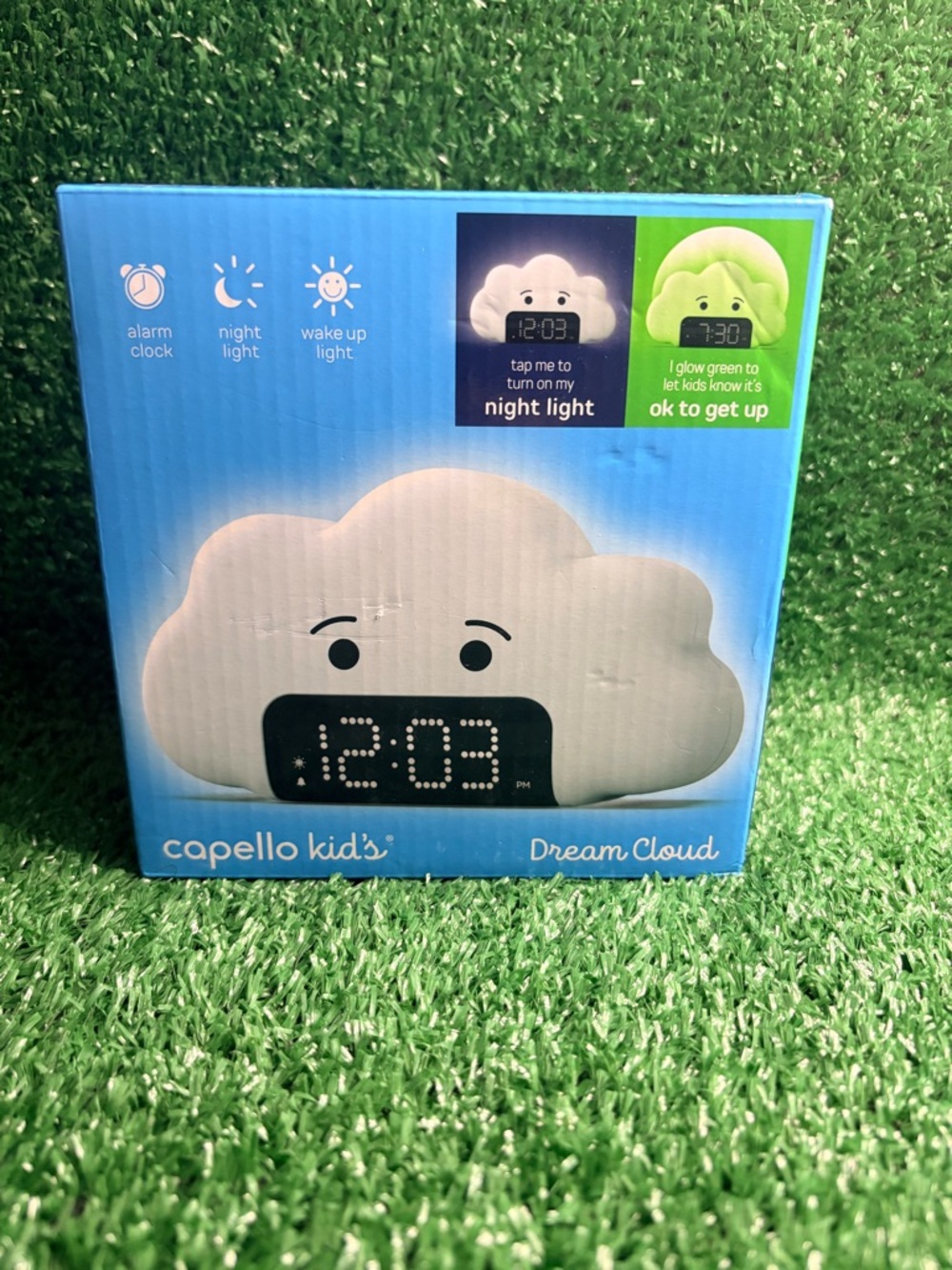 Capello Kid's Dream Cloud Alarm Clock Night Light - White